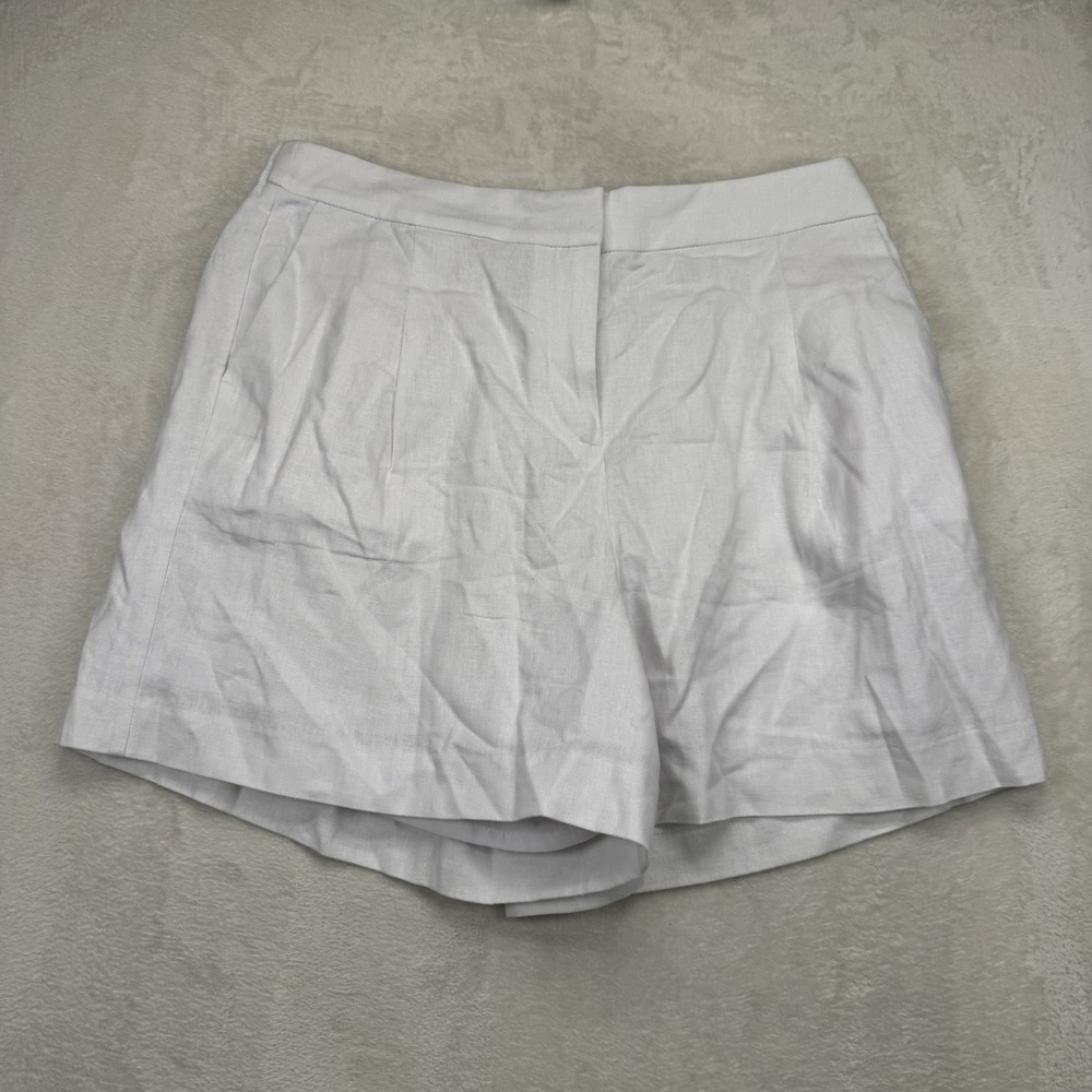 J.Crew Shorts Women's 14 White Chino Flat Front Classic Preppy